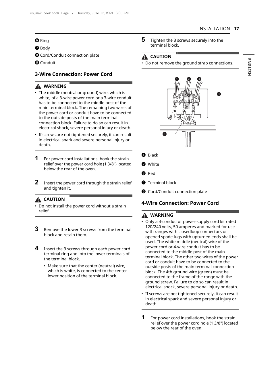 LG 30 Inch Electric Slide-In Smart Range Owner Manual User Manual | Page 17 / 164