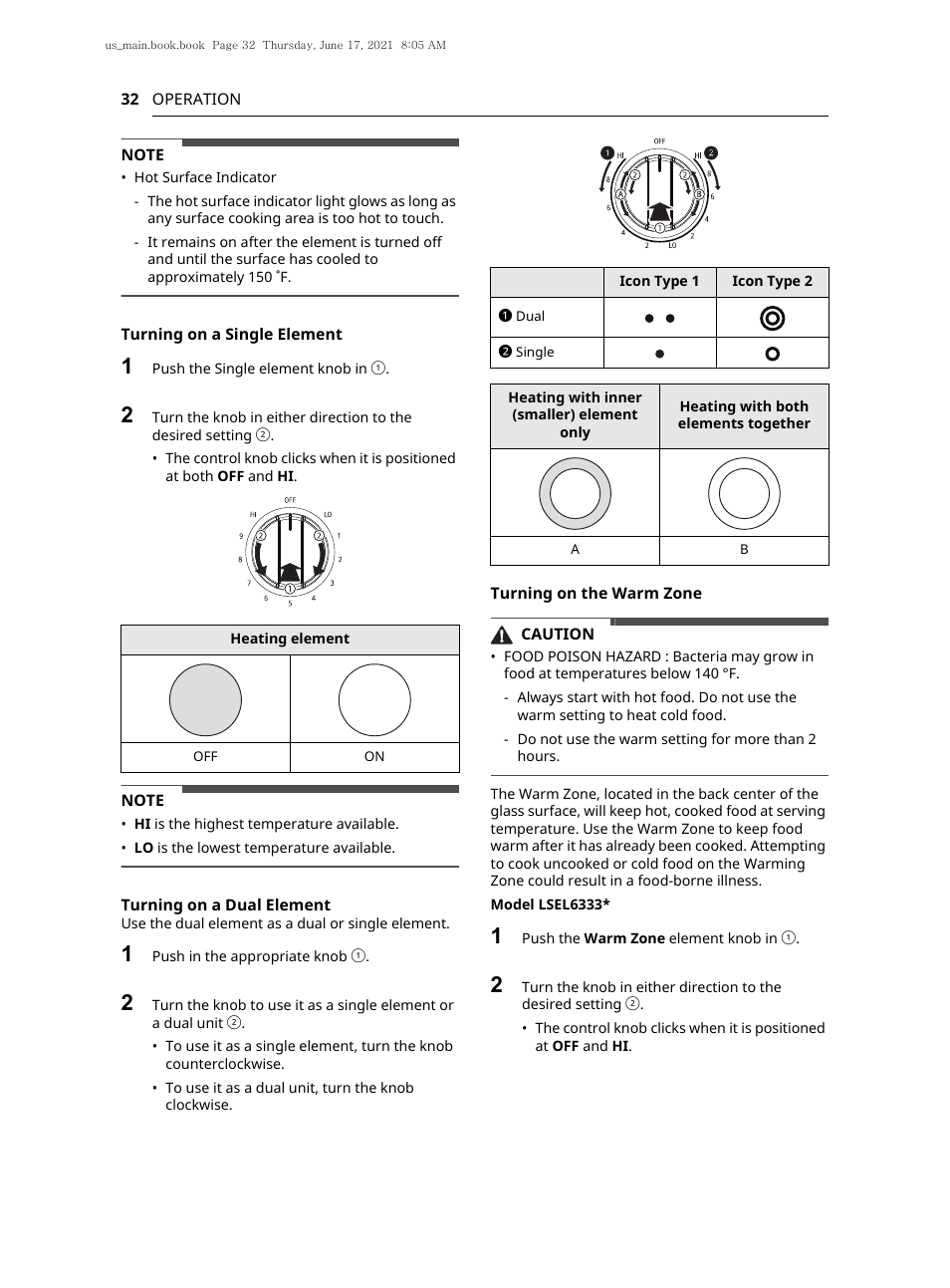 LG 30 Inch Electric Slide-In Smart Range Owner Manual User Manual | Page 32 / 164