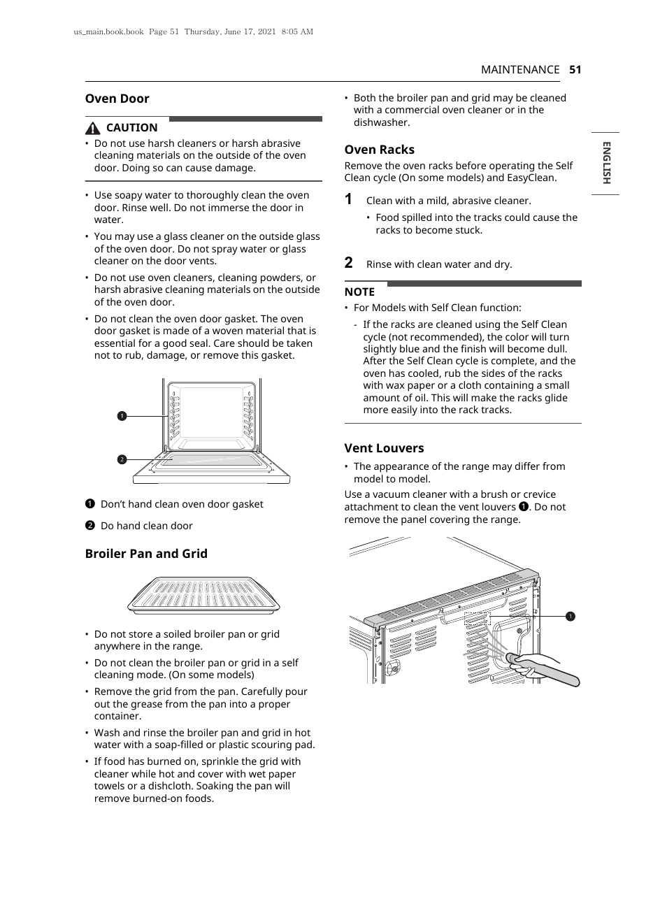 LG 30 Inch Electric Slide-In Smart Range Owner Manual User Manual | Page 51 / 164