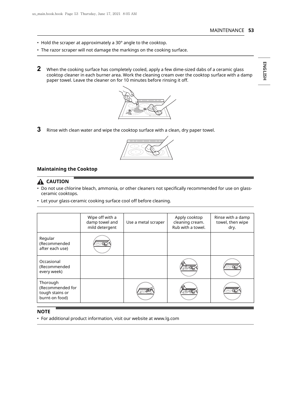 LG 30 Inch Electric Slide-In Smart Range Owner Manual User Manual | Page 53 / 164