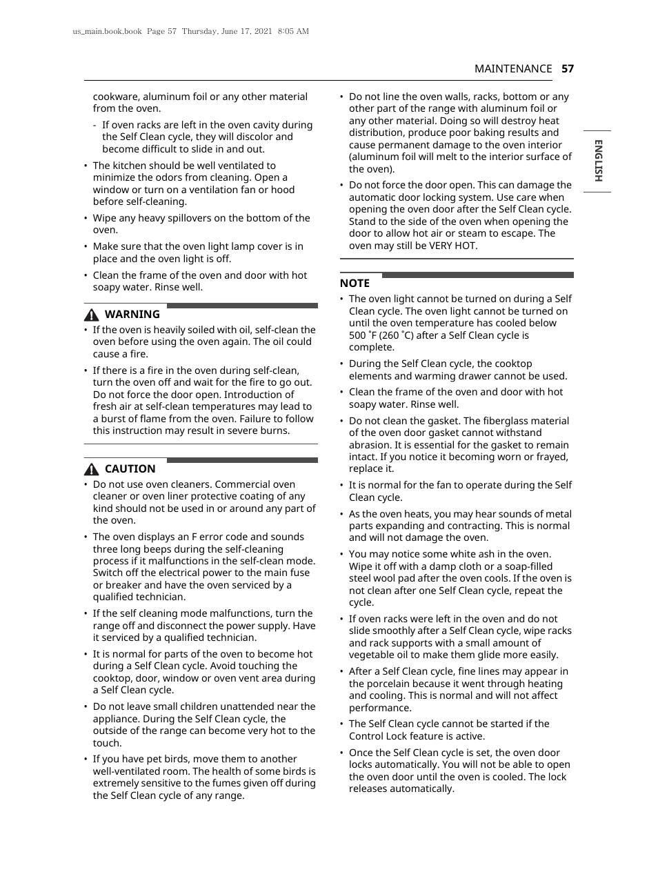 LG 30 Inch Electric Slide-In Smart Range Owner Manual User Manual | Page 57 / 164