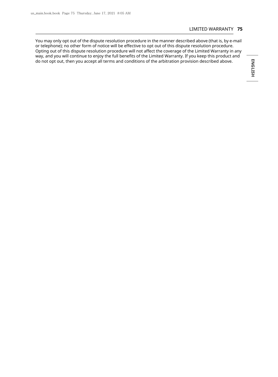 LG 30 Inch Electric Slide-In Smart Range Owner Manual User Manual | Page 75 / 164