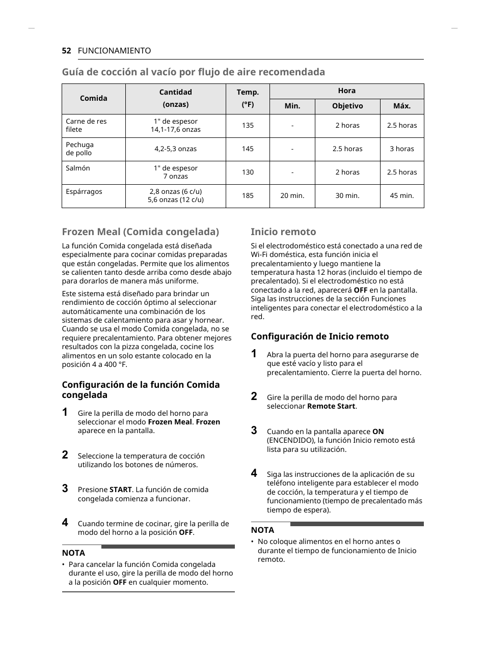 Inicio remoto | LG Studio 30 Inch Slide-In Gas Smart Range Owners Manual User Manual | Page 132 / 172