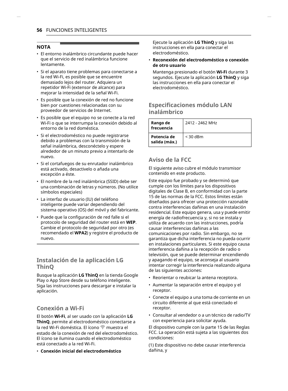 Instalación de la aplicación lg thinq, Conexión a wi-fi | LG Studio 30 Inch Slide-In Gas Smart Range Owners Manual User Manual | Page 136 / 172