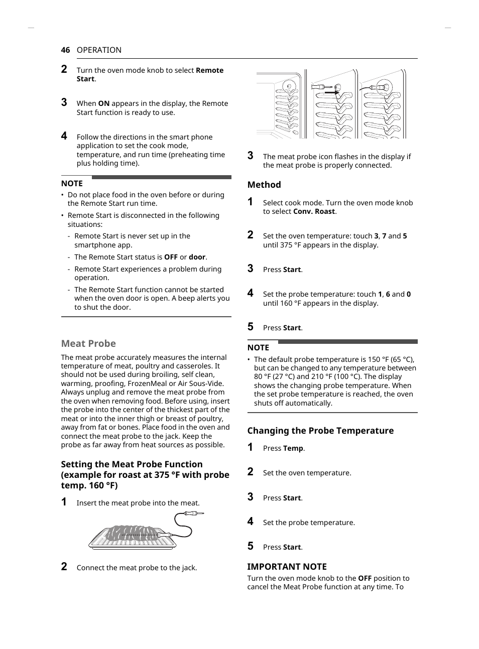 Meat probe | LG Studio 30 Inch Slide-In Gas Smart Range Owners Manual User Manual | Page 46 / 172