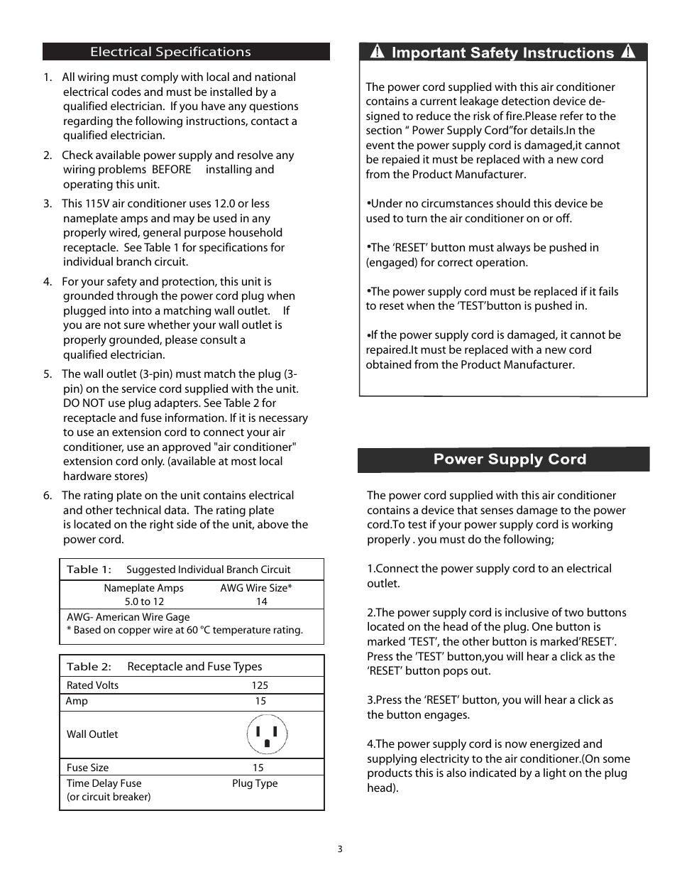 Danby DAC7037M User Manual | Page 4 / 12