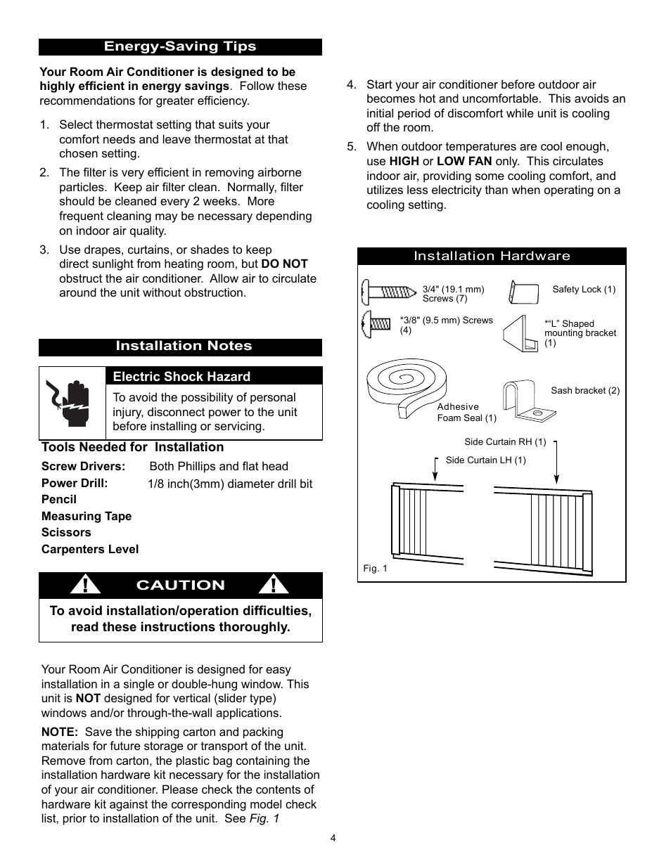 Energy-saving tips | Danby DAC7037M User Manual | Page 5 / 12