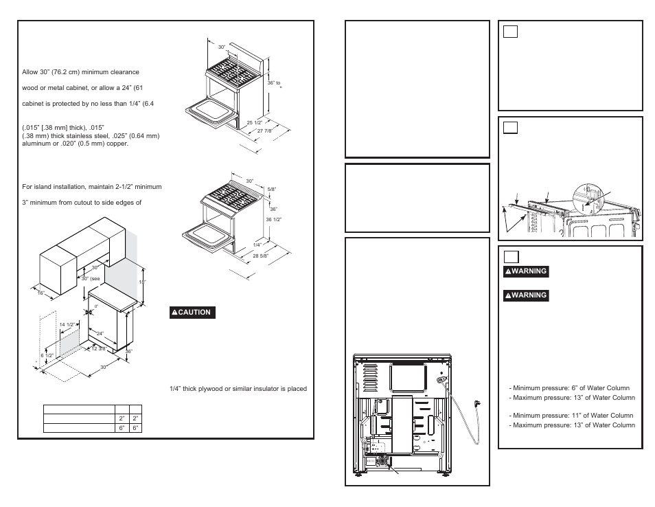 Dimensions and clearances, Installation at high altitude, Mobile home - additional installation requirements | Remove packaging materials, Attach required filler trim, Gas supply | GE 600 Series 30 Inch Slide-In Gas Smart Range Installation Instructions User Manual | Page 2 / 8