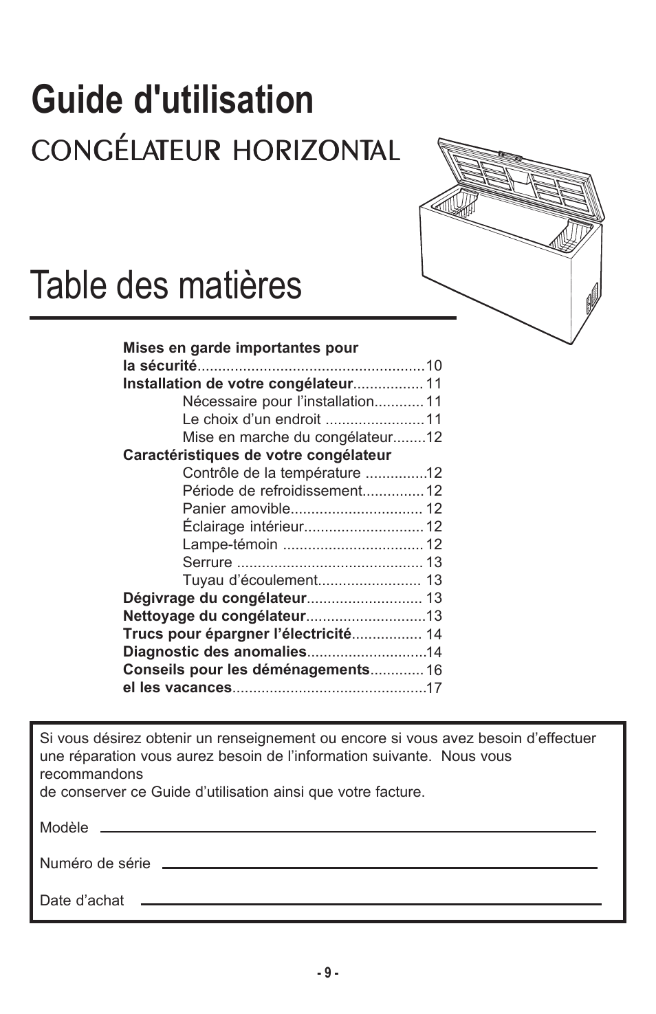 Danby DCF1014WE User Manual | Page 10 / 28