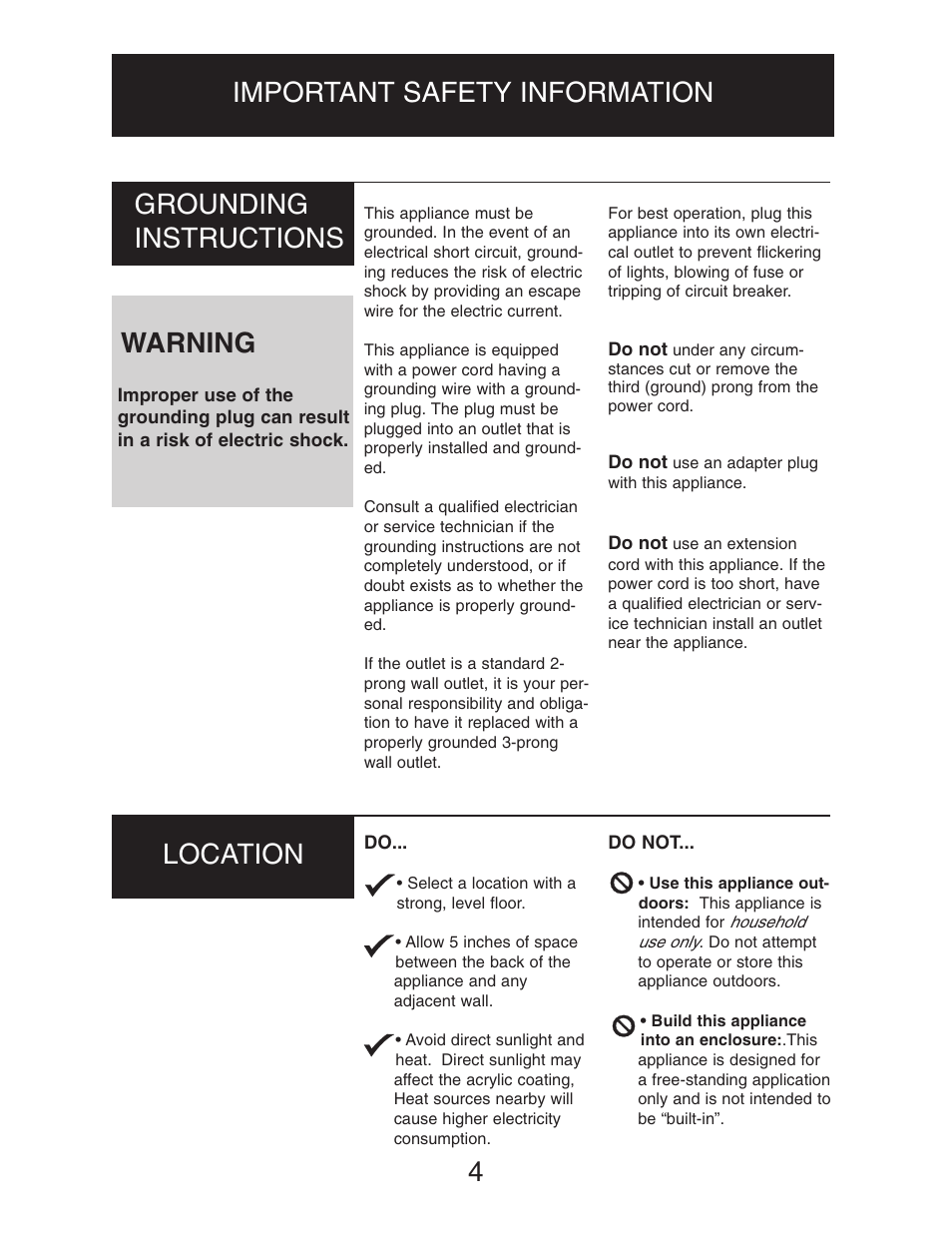 Location | Danby DBC128BLS User Manual | Page 5 / 13