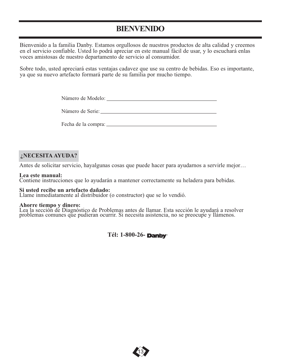 Bienvenido | Danby DBC259BLP User Manual | Page 12 / 17