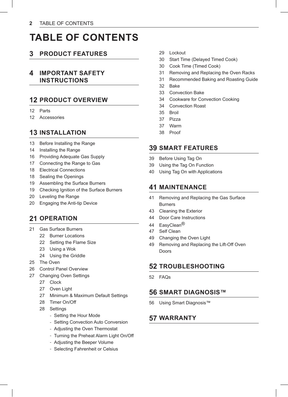 LG 30 Inch Double Oven Gas Range Owners Manual User Manual | Page 2 / 120