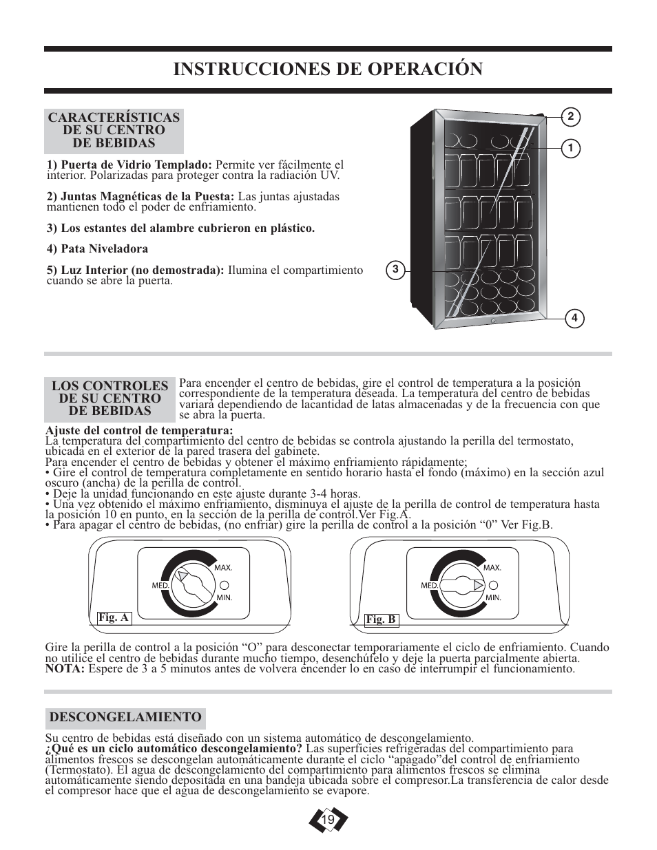 Instrucciones de operación | Danby DBC120BLS User Manual | Page 18 / 24