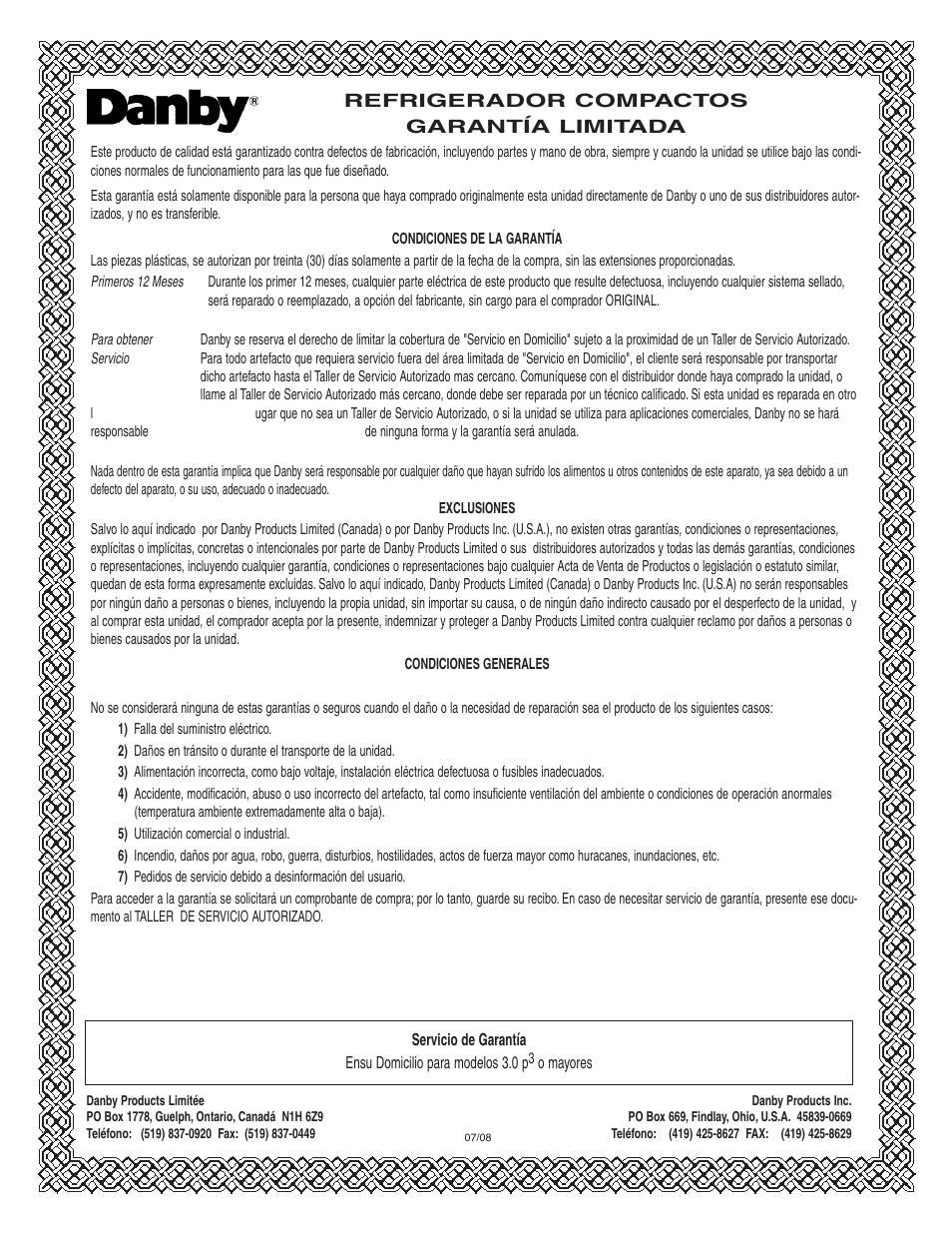 Danby DBC120BLS User Manual | Page 23 / 24