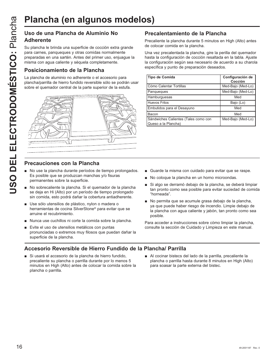 GE 500 Series 30 Inch Slide-In Gas Range Owners Guide User Manual | Page 50 / 68