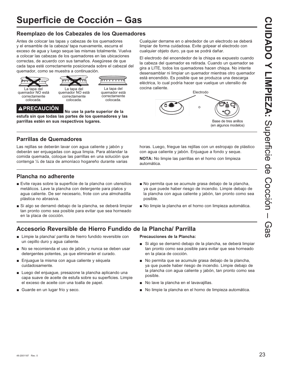 GE 500 Series 30 Inch Slide-In Gas Range Owners Guide User Manual | Page 57 / 68