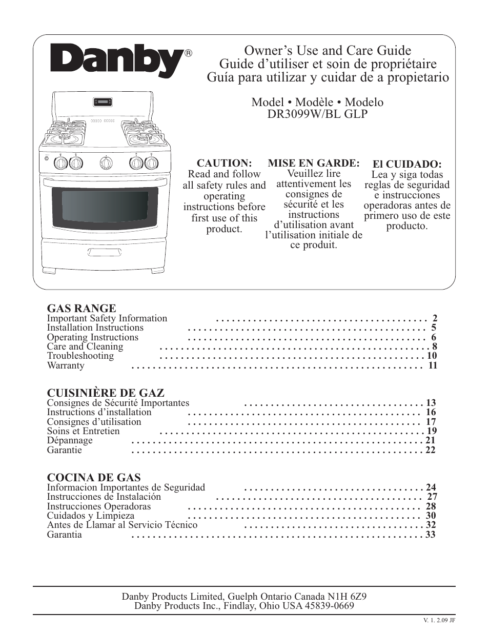 Danby DR3099WGLP User Manual | 35 pages