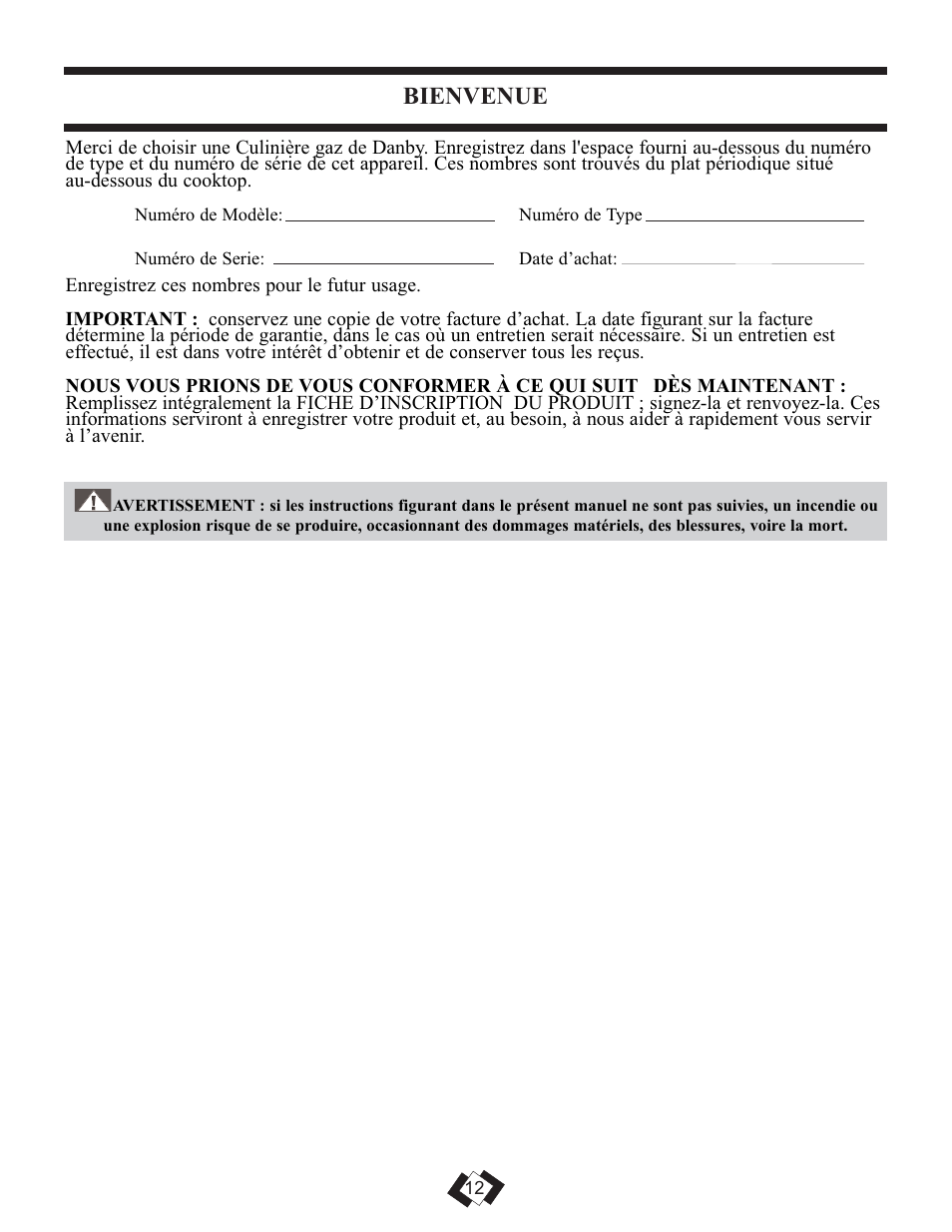 Bienvenue | Danby DR3099WGLP User Manual | Page 24 / 35