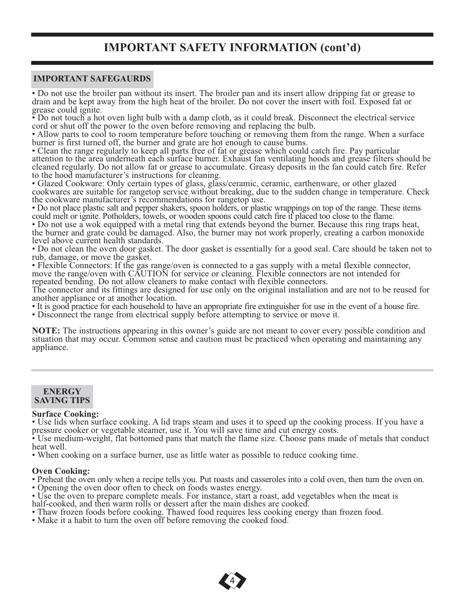 Important safety information (cont’d) | Danby DR3099WGLP User Manual | Page 5 / 35