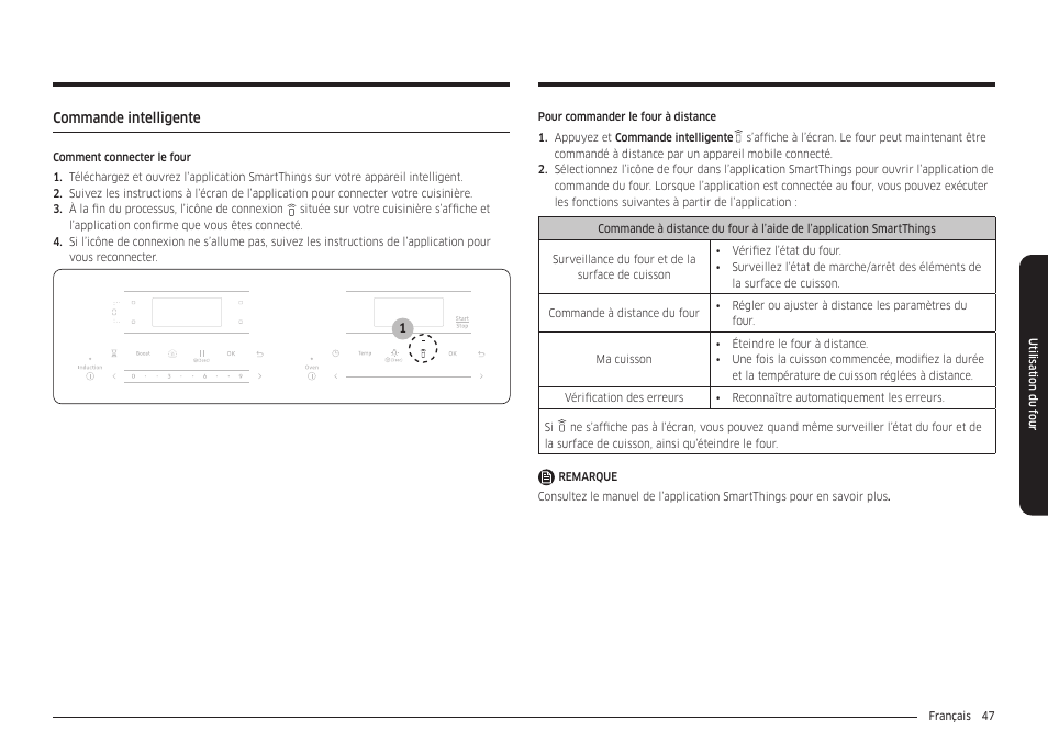 Commande intelligente | Samsung 30 Inch Smart Slide-In Induction Range Owners Guide User Manual | Page 187 / 210