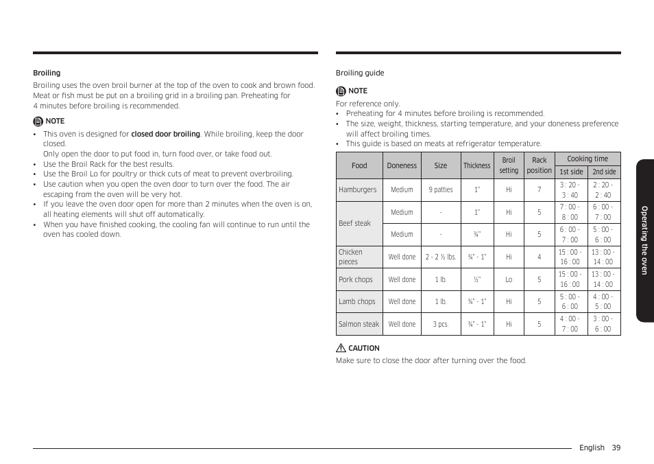 Samsung 30 Inch Smart Slide-In Induction Range Owners Guide User Manual | Page 39 / 210