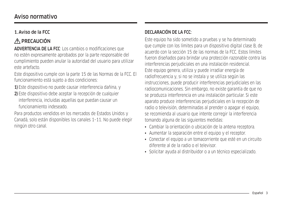 Aviso normativo | Samsung 30 Inch Smart Slide-In Induction Range Owners Guide User Manual | Page 73 / 210