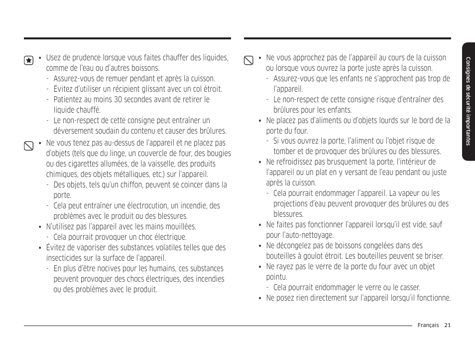 Conservez ces instructions | Samsung BESPOKE 30 Inch Smart Slide-In Induction Range Owners Guide User Manual | Page 173 / 234