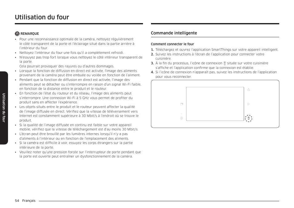 Commande intelligente, Utilisation du four | Samsung BESPOKE 30 Inch Smart Slide-In Induction Range Owners Guide User Manual | Page 206 / 234