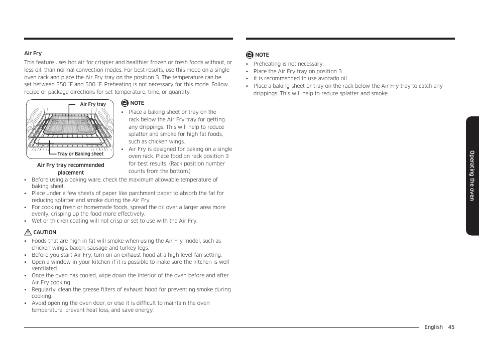 Samsung BESPOKE 30 Inch Smart Slide-In Induction Range Owners Guide User Manual | Page 45 / 234