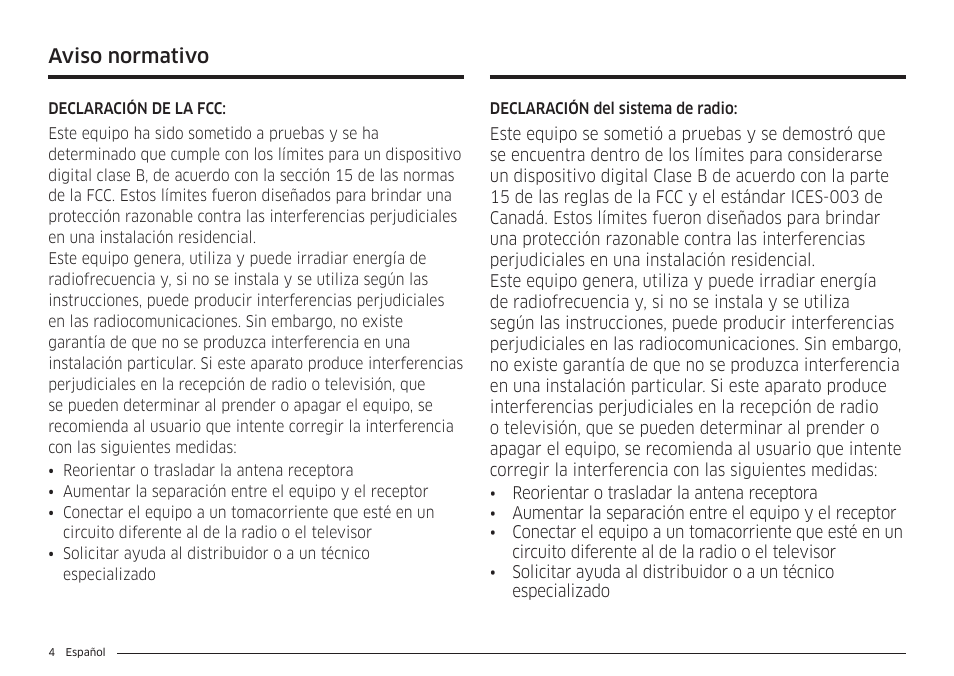 Aviso normativo | Samsung BESPOKE 30 Inch Smart Slide-In Induction Range Owners Guide User Manual | Page 78 / 234