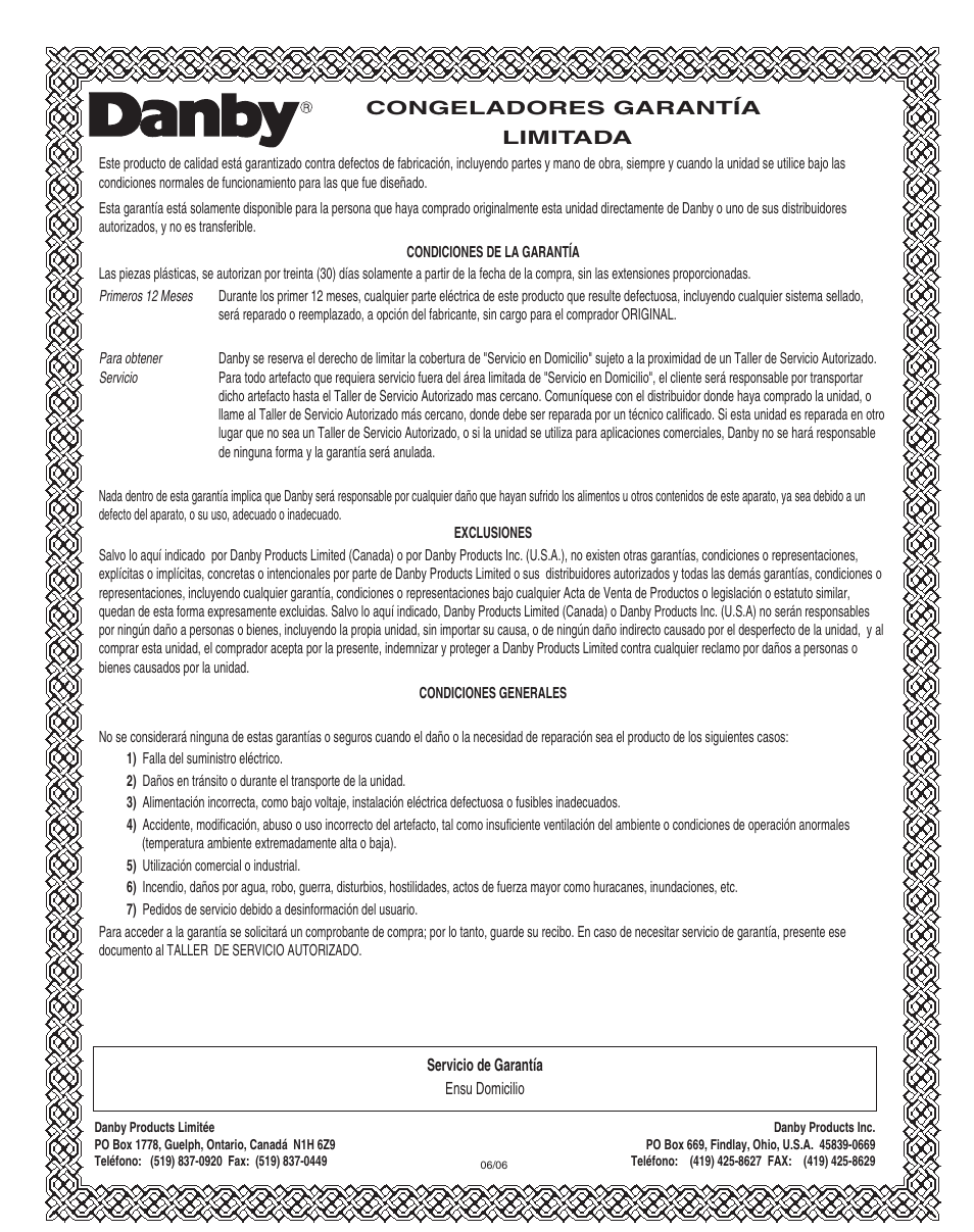 Danby DCF700W User Manual | Page 13 / 14