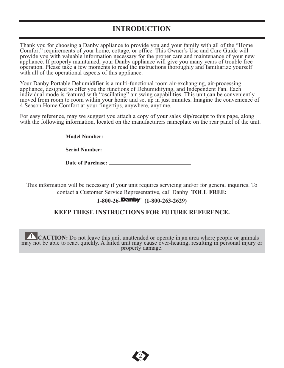 Introduction | Danby PREMIERE DDR7009REE User Manual | Page 3 / 14