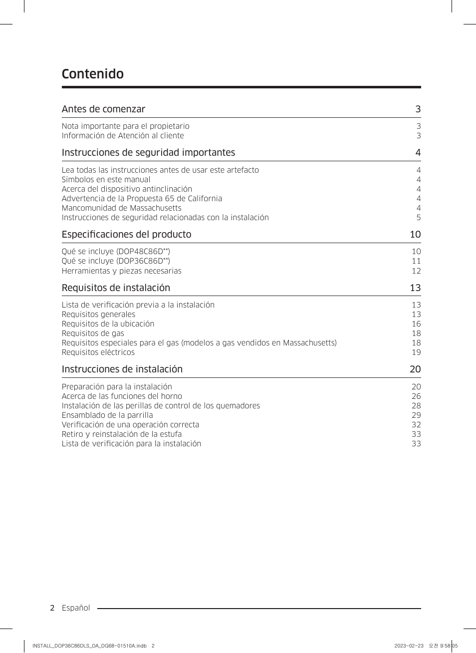 Dacor Contemporary 48 Inch Freestanding Dual Fuel Smart Steam Range Install Guide User Manual | Page 36 / 104