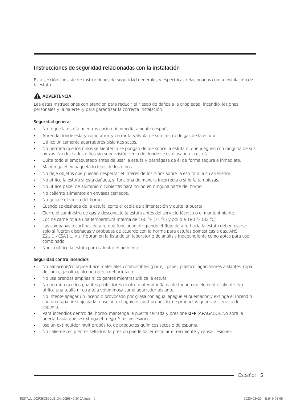 Dacor Contemporary 48 Inch Freestanding Dual Fuel Smart Steam Range Install Guide User Manual | Page 39 / 104