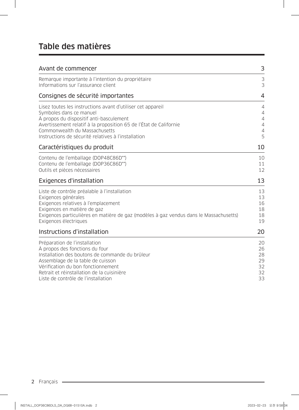 Dacor Contemporary 48 Inch Freestanding Dual Fuel Smart Steam Range Install Guide User Manual | Page 70 / 104