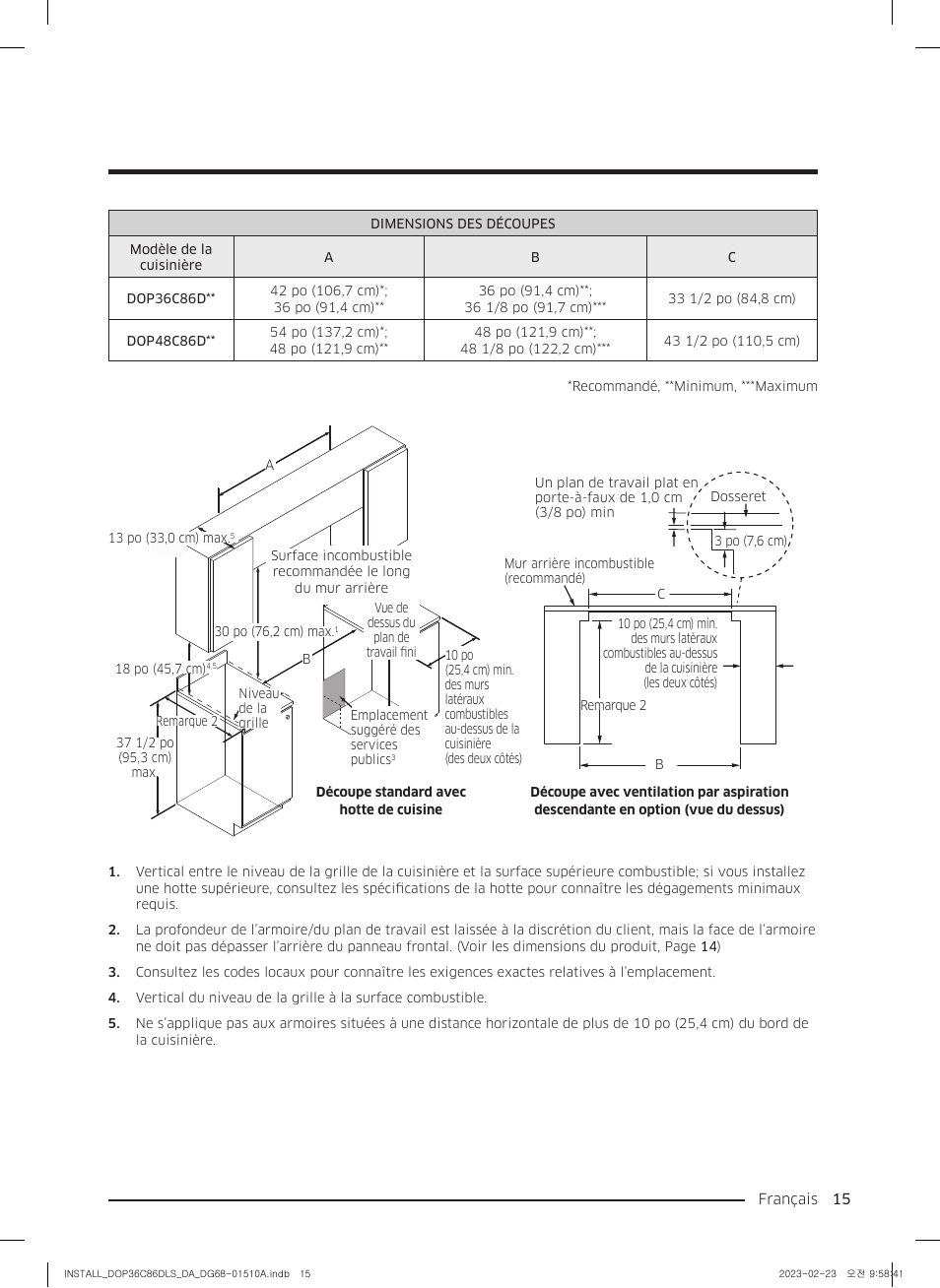 Dacor Contemporary 48 Inch Freestanding Dual Fuel Smart Steam Range Install Guide User Manual | Page 83 / 104