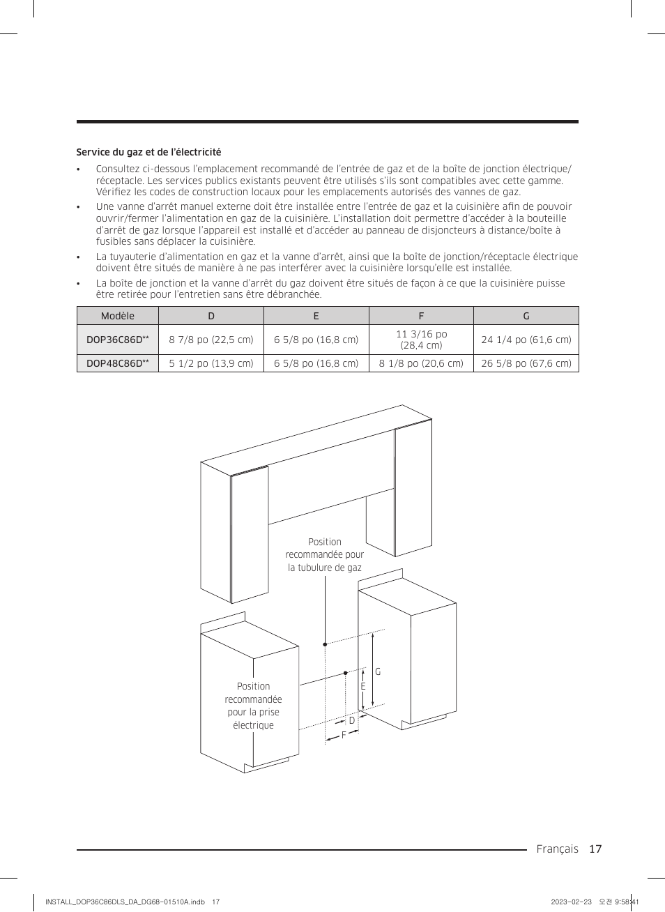 Dacor Contemporary 48 Inch Freestanding Dual Fuel Smart Steam Range Install Guide User Manual | Page 85 / 104