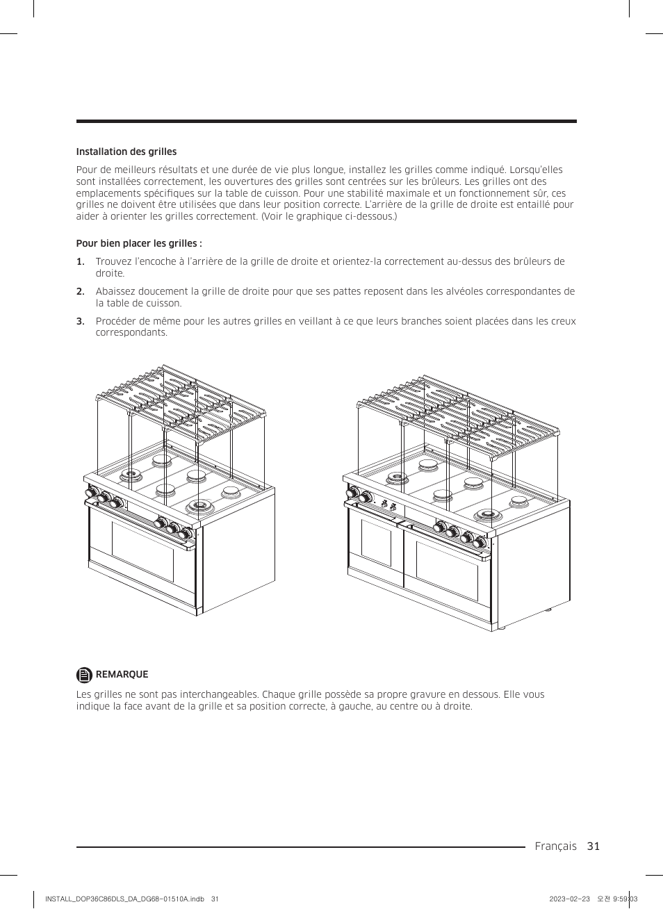 Dacor Contemporary 48 Inch Freestanding Dual Fuel Smart Steam Range Install Guide User Manual | Page 99 / 104