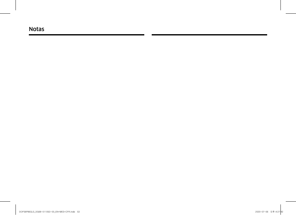 Notas | Dacor Transitional 36 Inch Freestanding Gas Smart Range Use & Care Manual User Manual | Page 109 / 168