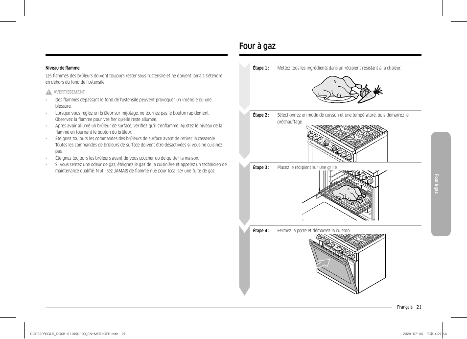 Four à gaz | Dacor Transitional 36 Inch Freestanding Gas Smart Range Use & Care Manual User Manual | Page 133 / 168