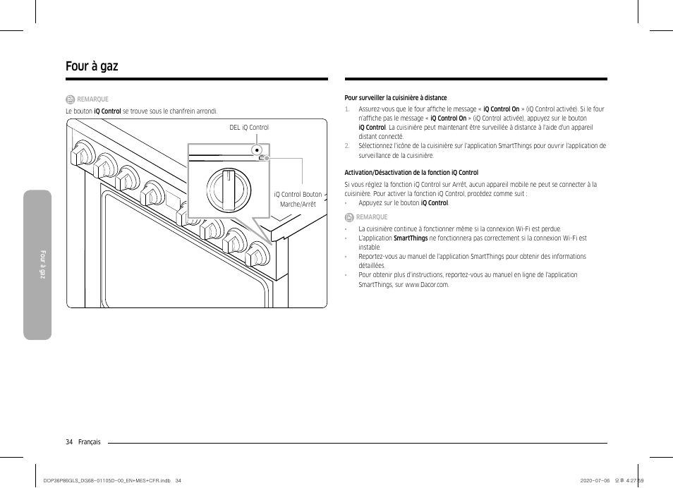 Four à gaz | Dacor Transitional 36 Inch Freestanding Gas Smart Range Use & Care Manual User Manual | Page 146 / 168