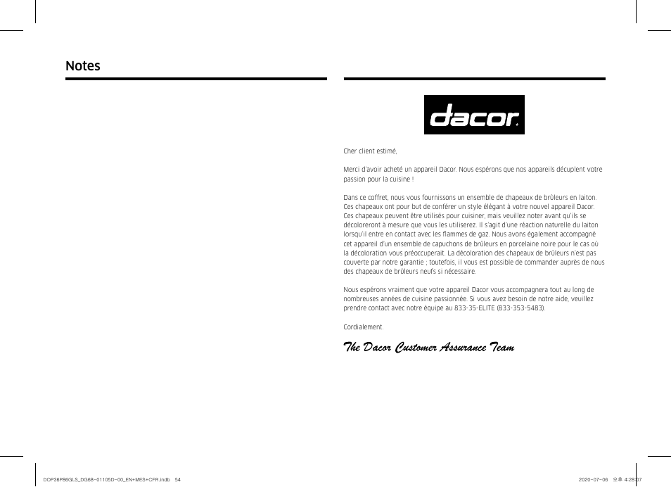 Dacor Transitional 36 Inch Freestanding Gas Smart Range Use & Care Manual User Manual | Page 166 / 168