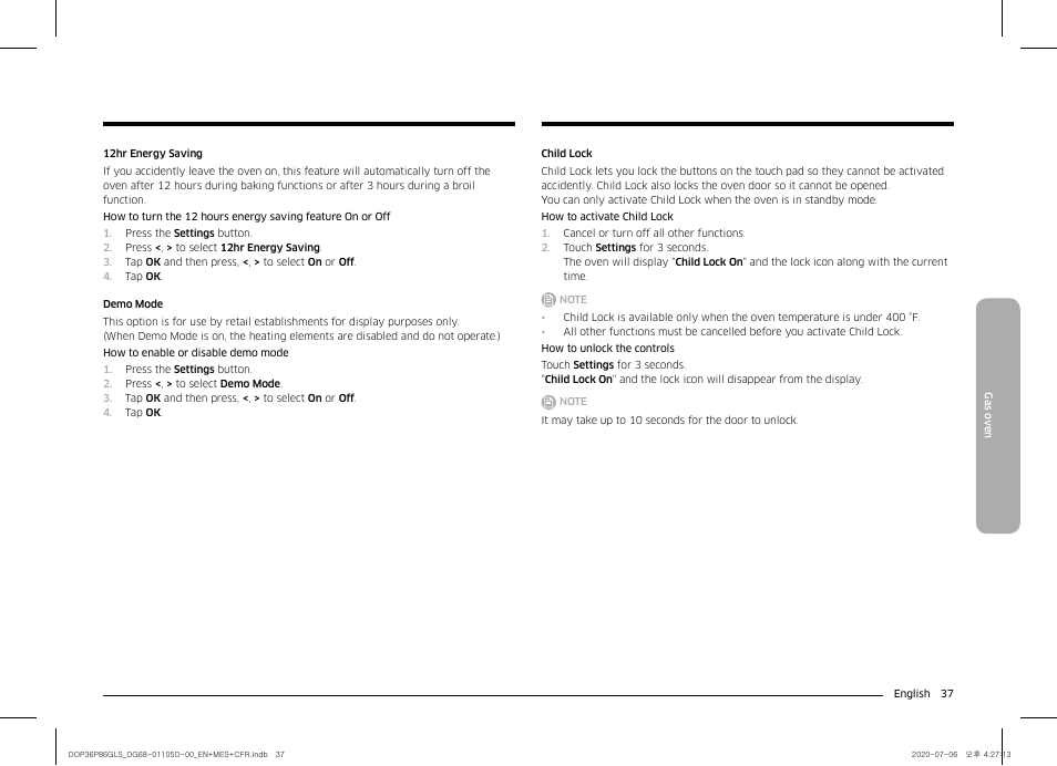 Dacor Transitional 36 Inch Freestanding Gas Smart Range Use & Care Manual User Manual | Page 37 / 168