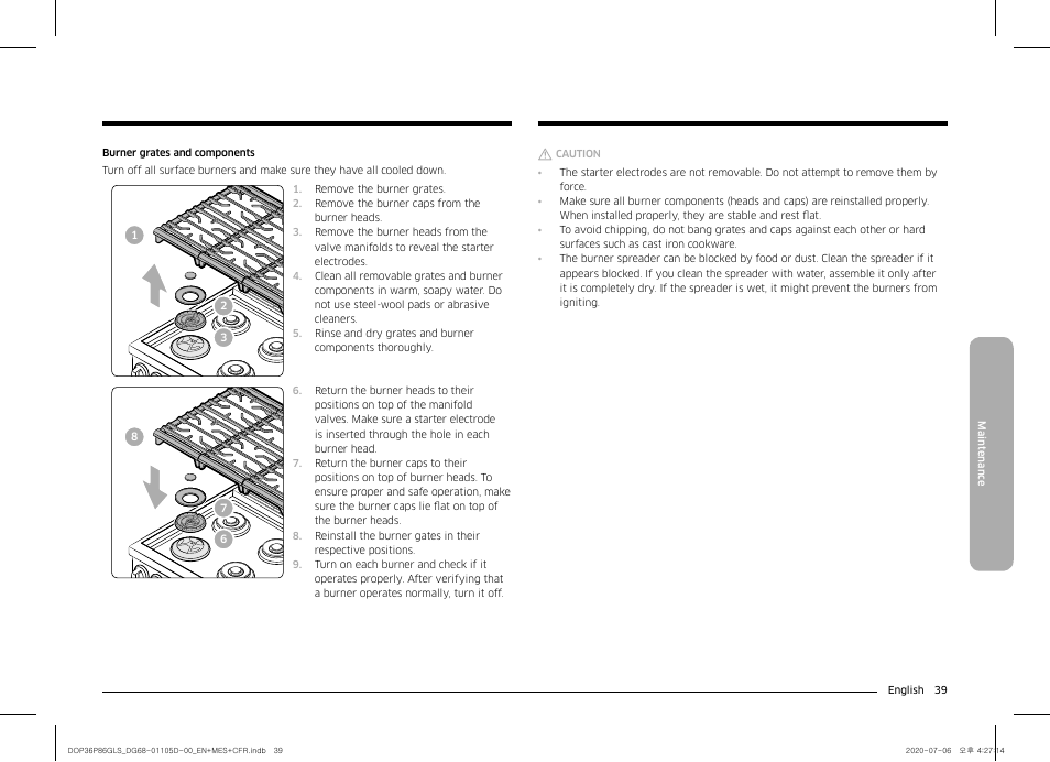 Dacor Transitional 36 Inch Freestanding Gas Smart Range Use & Care Manual User Manual | Page 39 / 168