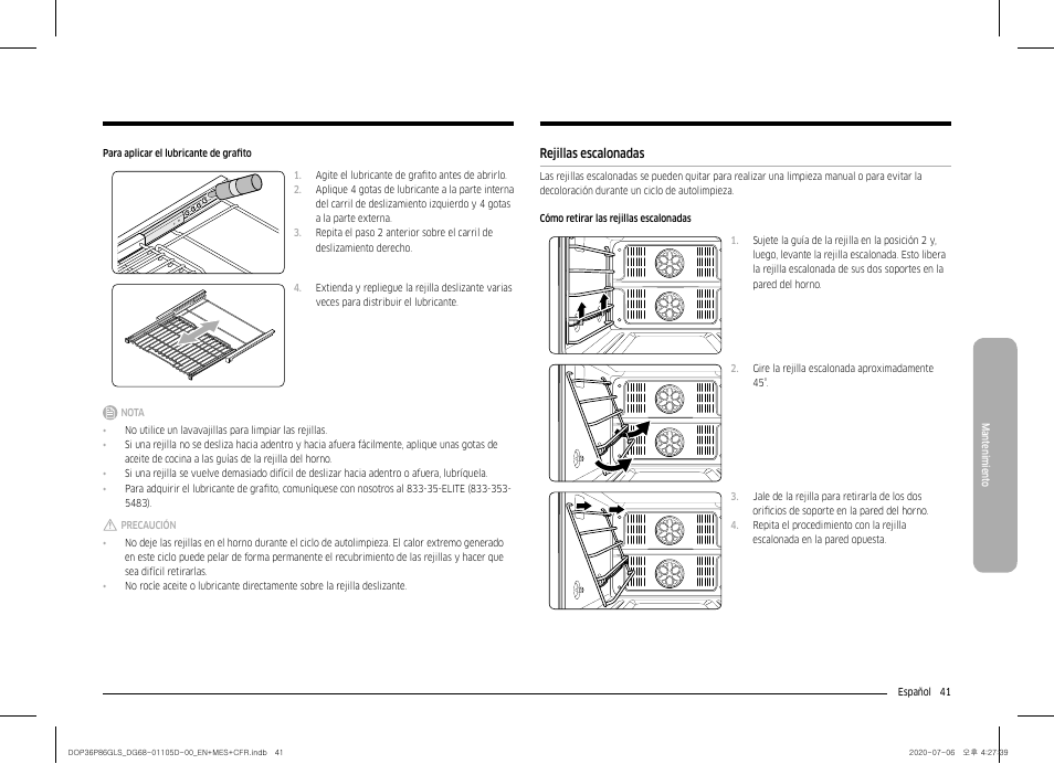 Rejillas escalonadas | Dacor Transitional 36 Inch Freestanding Gas Smart Range Use & Care Manual User Manual | Page 97 / 168