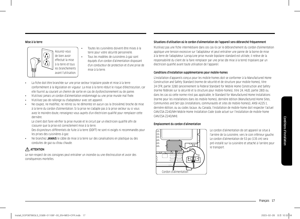 Dacor Transitional 36 Inch Freestanding Gas Smart Range Install Guide User Manual | Page 81 / 96