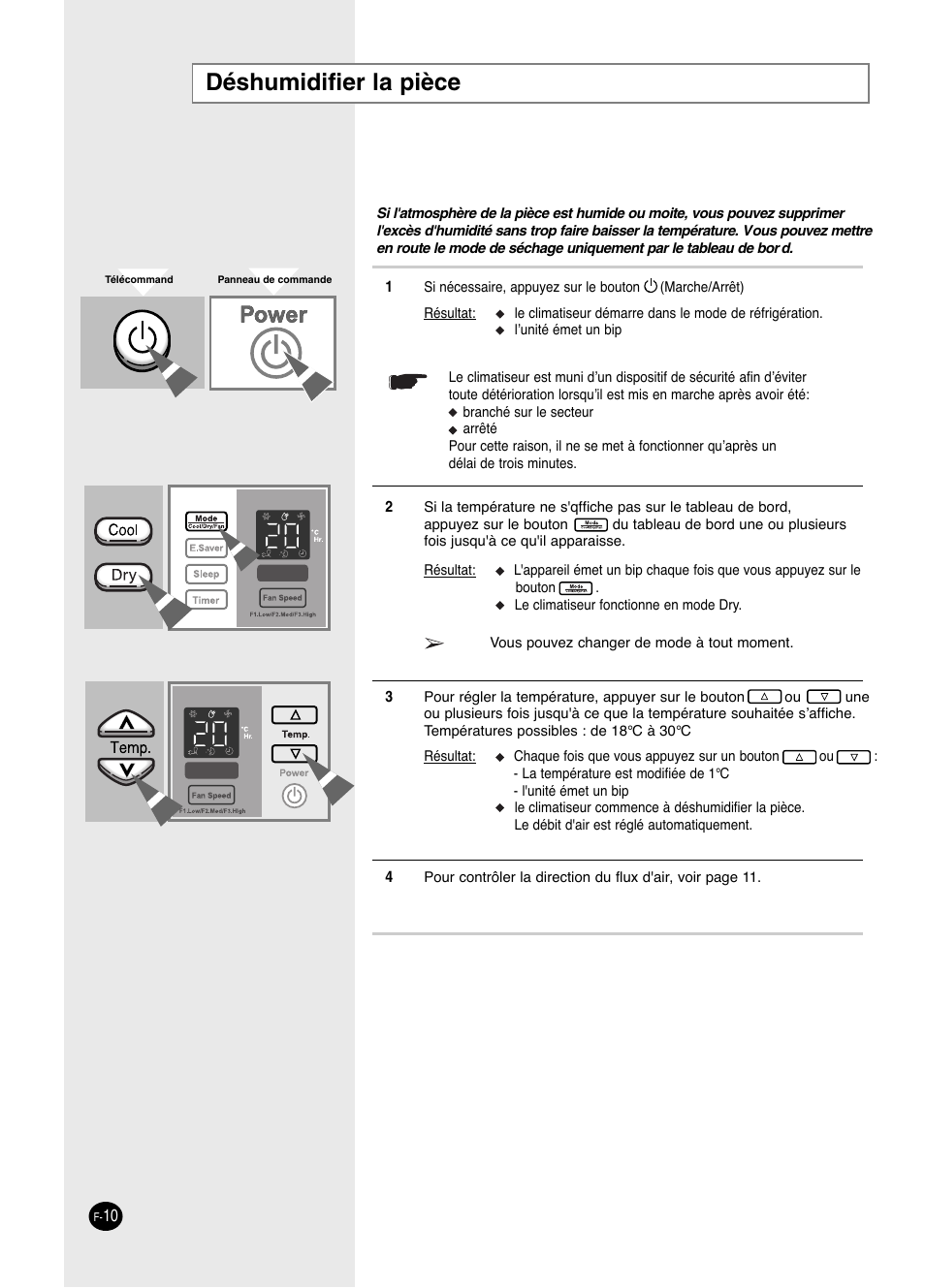 Déshumidifier la pièce | Danby DAC14004D User Manual | Page 46 / 58