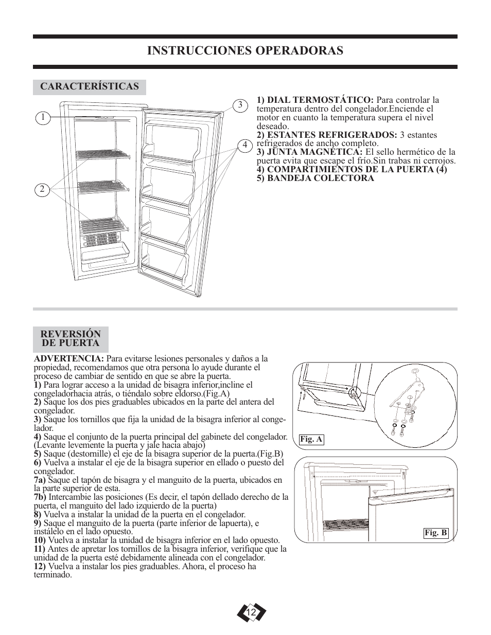 Instrucciones operadoras | Danby DUF808WE User Manual | Page 13 / 17