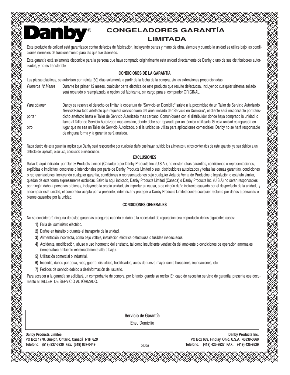 Danby DUF808WE User Manual | Page 16 / 17