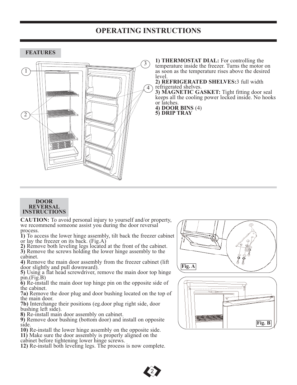 Operating instructions | Danby DUF808WE User Manual | Page 3 / 17